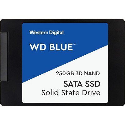 WD Blue 3D NAND 250GB PC SSD - SATA III 6 Gb/s 2.5"/7mm Solid State Drive - 550 MB/s Maximum Read Transfer Rate - 5 Year Warranty