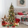 6FT Potted Christmas Tree with 140 Warm LED Lights – Artificial Outdoor Decor for Front Door, Porch, Includes Light Box, Pencil Tree - 3 of 4