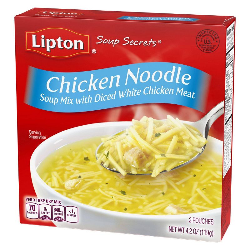 Lipton Soup Secrets Chicken Noodle Soup Mix - 4.2oz/2pk, 5 of 8