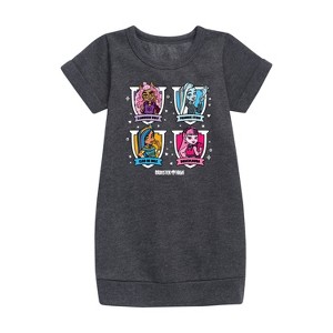 Girls' - Mattel - Yearbook Photos Graphic Short Sleeve Fleece Dress - 1 of 3