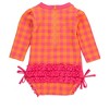RuffleButts Baby/Toddler Girls UPF50+ Long Sleeve One Piece Rash Guard - 2 of 3