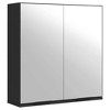 CLIHOME Modern 2 Doors Wall-Mounted Bathroom Mirror Cabinet Engineered Wood Medium Mirror - 4 of 4