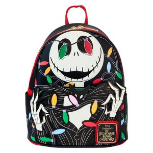 Loungefly Disney: The Nightmare Before Christmas - Jack Skellington String Lights Light Up Glow Mini Backpack - 1 of 4