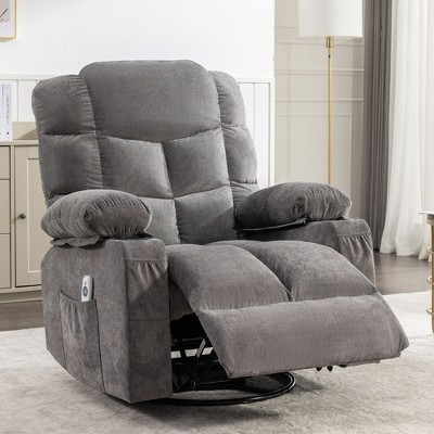 NicBex Recliner Chair Oversized Rocking Chair Massage Chair with Heating with USB Ports and 2 Cup Holders for Living Room