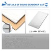 Unique Bargains 394mil 10mm 43.4sqft Car Heat Sound Deadening Liner Deadener Mat 20"x12" Silver Tone 27pcs - image 2 of 4