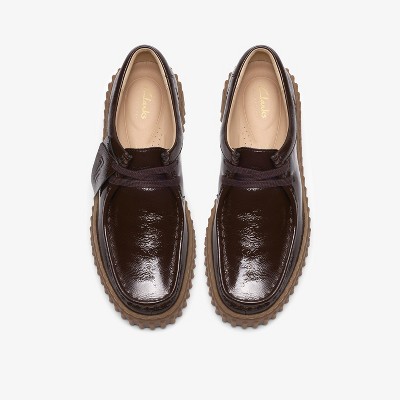 Обувь Clarks Womens Torhill Bee Dark Brown Patent Shoes 8.5 Medium — фото 6