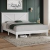 Yaheetech Farmhouse Wooden Bedframe - 2 of 4