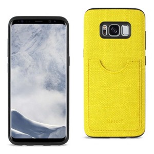 Reiko Samsung Galaxy S8 Edge /S8+/ S8 Plus Anti-Slip Texture Protector Cover with Card Slot in Yellow - 1 of 4