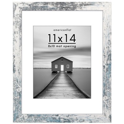 Americanflat Wide Molding Picture Frame with Mat