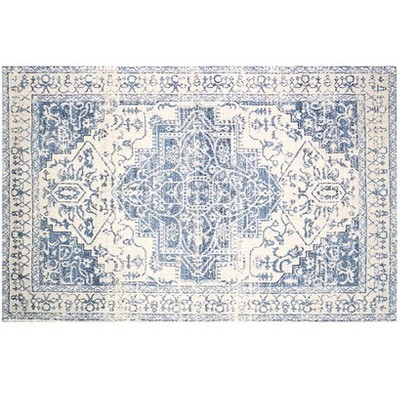 The Lakeside Collection Vintage Medallion Washable Area Rug Accent Rug or Runner Rug - Area Rug 3.5x5.5