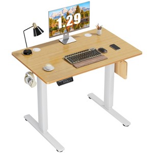 DOMETOUR Height Adjustable Electric Standing Desk, Sit Stand Up Down Computer Table, Ergonomic Memory Desktop Workstation - 1 of 4
