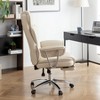 NicBex Office Chair with Adjustable Height Modern Rotatable Leather Computer Chair with Casters, Armrests and Footrest for Office, Study, Beige - 3 of 4