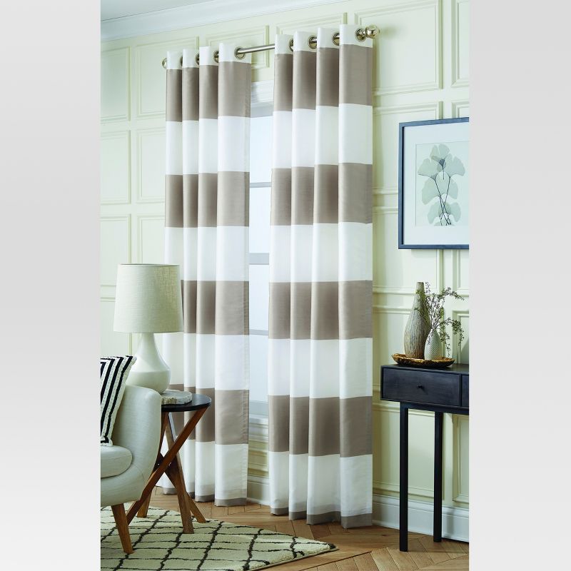 84&#34;x54&#34; Bold Curtain Panel Tan - Threshold&#8482;, 2 of 5