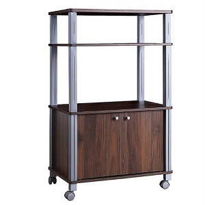 SEVOBAL Kitchen Storage Three Tier Cabinet Cart with Wheels for Multi Room Use for Kitchen Organization, Brown, 25.4"*19.5"*14.11" - 1 of 4