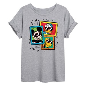 Women's - Disney - Mickey Friends Sunglasses Oversized Graphic T-Shirt - 1 of 4