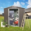 NicBex Outdoor Storage Shed with Window,Lockable Doors and Air Vent for Backyard Garden,Patio - 2 of 4