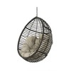 Wicker Hanging Basket Chair, Swing Hanging Chair With Water-resistant Cushions, Hanging Egg Chair (Stand Not Included) - 2 of 4
