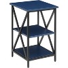 HomeStock Belmont Three Tier End Table with Sleek Metal Frame, Open Shelves and Ample Storage for Display or Everyday Essentials - 2 of 4