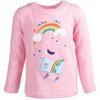 Peppa Pig 2 Pack Long Sleeve Graphic T-Shirts Navy Blue / Pink - image 3 of 4