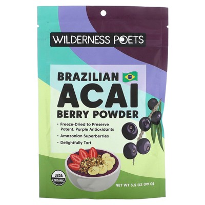 Wilderness Poets, Organic Freeze Dried Acai Powder (3.5 Ounce)