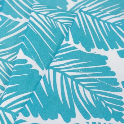 California King Teal Tropical Leaf Microfiber Deep Pocket Sheet Set