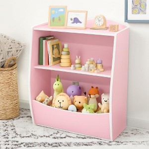 Jojoka Kids Bookshelf,Book Storage Organizer,2-Tier Kids Bookcase with Open Compartments - 1 of 4