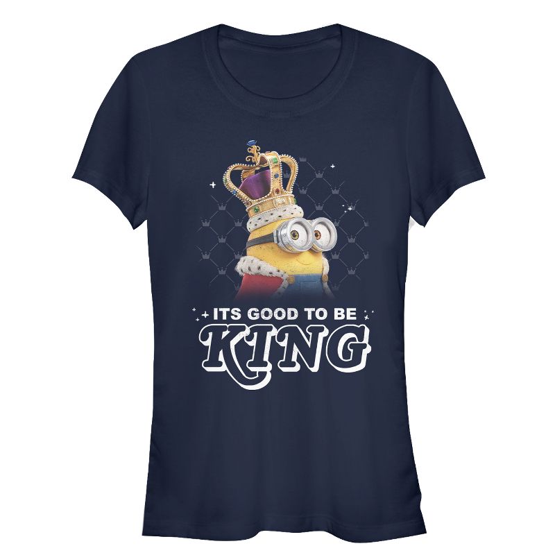 Juniors Womens Despicable Me Minion Good to Be King T-Shirt, 1 of 4