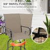 Jojoka 2 PCS Outdoor Swivel Bar Stools Set, All Weather High Back and Armrest Patio Chairs - 3 of 4