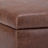 NicBex Coffee Table Ottoman with Storage, Mid Century Design Ottoman Foot Rest with Safety Hinge for Bedroom, Living Room, Saddle Brown - 3 of 4