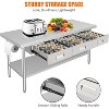 60" X 24" Stainless Steel Workbench, with 2 Drawers, Paper Towel Holder, Metal Dining Prep Table, Kitchen Drawer Organizer - 4 of 4