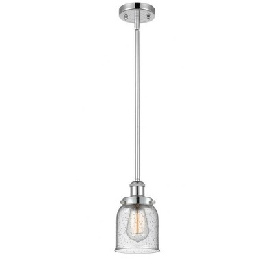 Bell - 1 Light Stem Hung Mini Pendant In Industrial Style-10 Inches Tall and 5 Inches Wide