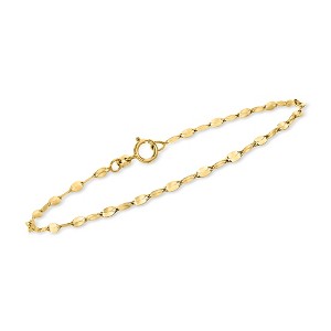 Pure Collection by Ross-Simons Italian 2.25mm 14kt Yellow Gold Lumachina-Chain Bracelet - 1 of 4