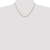 Black Bow Jewelry 2.5mm 10k Yellow Gold Diamond Cut Hollow Rope Chain Necklace - 2 of 4