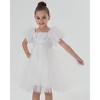 2Bunnies Girls Babydoll Sequin Bodice Tulle Bow Princess Dress - 2 of 4