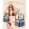 Aoibox Large Mesh Shower Caddy Tote with 8 Pockets, Quick Dry Hanging Toiletry Bag for College Dorm, Gym, Camp, Travel - 2 of 4