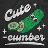 Cute Cumber Baby Bodysuit Funny Sarcastic Cucumber Graphic Novelty Jumper For Infants - Crazy Dog Baby Bodysuit Black 6 Months - 2 of 4