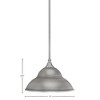 Toltec Lighting Any 1 - Light Pendant in  Brushed Nickel with 13” Brushed Nickel Double Bubble Metal Shade Shade - 2 of 2