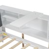 CAVINAS Wood Platform Bed with Storage Headboard, Shelves and 2 Drawers, Twin Size Bed Frame with Upholstered Headboards - 4 of 4