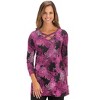 Collections Etc Paisley Lattice V-neck Tunic - 4 of 4