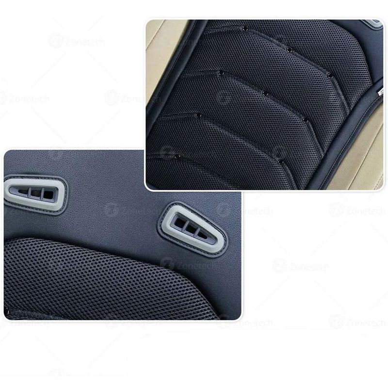 Zone Tech Cooling Car Seat Cushion Black 12V Automotive Massager Car Seat Cooler Pad Air Conditioned Seat Cover. Perfect for summer Road Trips, 5 of 8