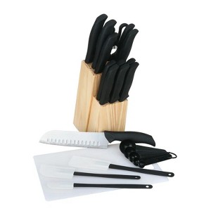DOMETOUR 23pc Soft Grip Cutlery Block Set - 1 of 4