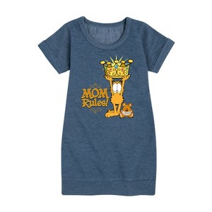 Girls' - Nickelodeon - Mother's Day Graphic Short Sleeve Fleece Dress - 1 of 4