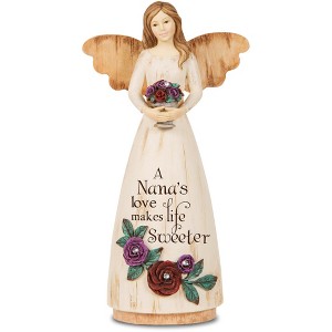 Pavilion Gift Company - Nana - 6" Angel Holding Flower Pot - Decorative Objects - 1 of 4