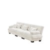 Homy Casa Oversized Pillow Back Sofa with Plush Cushions and Deep Seats for Living Room or Family Space, White - 2 of 4