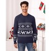 Coolmee Ugly Christmas Sweaters for Mens Crew Neck Slim Fit Holiday Pullover Sweater Tops - 2 of 4