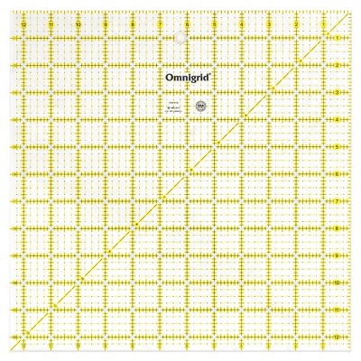 Omnigrid 12-1/2" x 12-1/2" Square Quilting and Sewing Ruler