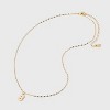 14K Gold Dipped Enamel "B" Initial Pendant Necklace - A New Day™ Gold/White - 2 of 4