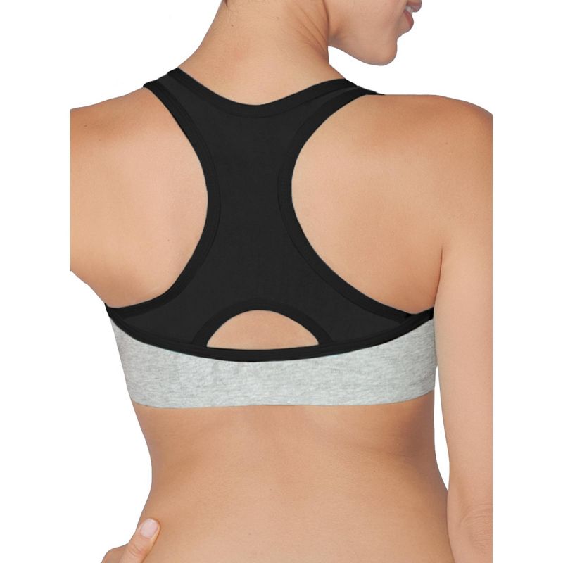 Fruit of the Loom Women's Front Close Racerback Sport Bra, 2-Pack, 5 of 6
