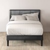 Twin Faux Leather Upholstered Platform Bed Frame Black - Zinus: Steel Interior, Wood Slats, No Box Spring Needed - 2 of 4