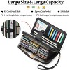 Hachikiko Womens PU Leather Credit Card Holder Wallet - RFID Blocking 45 Slots Large Capacity Bifold Zipper Card Case Organizer - 2 of 4